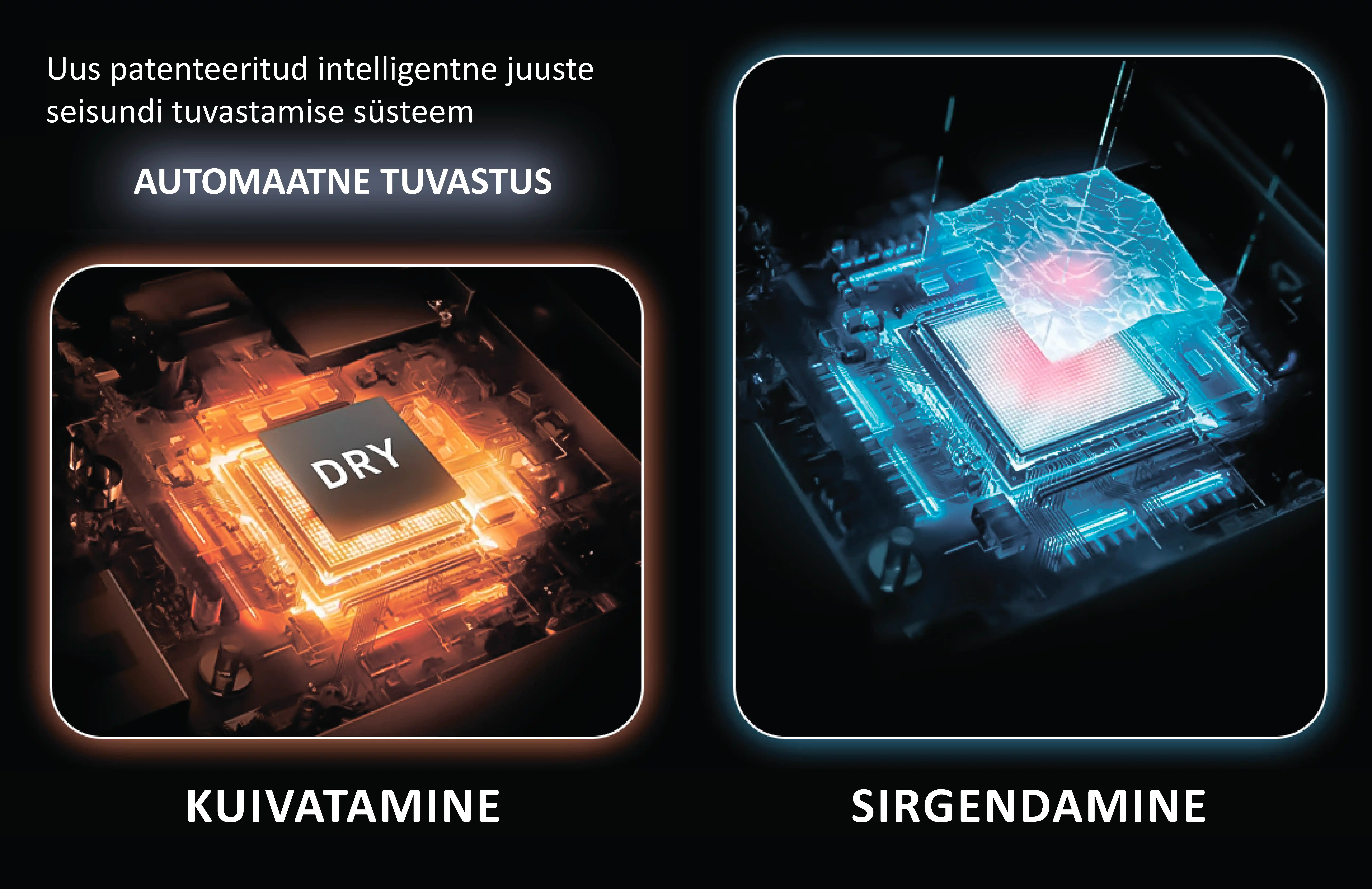 Juuste kuivatamise ja sirgendamise automaatne juhtimine Daiwall AirStrait DF-08 fööniga